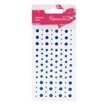 Strasuri/pietre adezive, diferite dimensiuni, 104 buc/set, albastru, Papermania