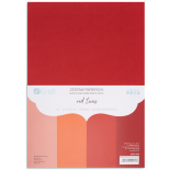 Carton colorat A4, 220 g/mp, 20 coli/set, nuante de rosu, Dp Craft