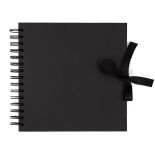 Album scrapbooking 20.5x20.5cm, coperti cartonate 3mm, 40 coli 200g/mp, negru, Papermania