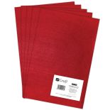 Fetru/pasla decorativa A4 (21x29.7cm), 2mm, 5 buc/set, rosu, Dp Craft
