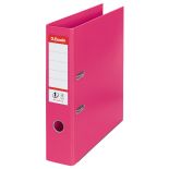 Biblioraft plastifiat int-ext A4, 75mm, fucsia, Esselte Standard No.1