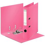 Biblioraft plastifiat int-ext A4, 50mm, roz, Esselte Standard No.1 Solea