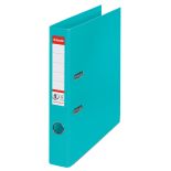 Biblioraft plastifiat int-ext A4, 50mm, turcoaz, Esselte Standard No.1