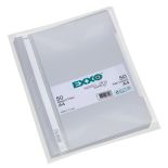 Dosar plastic cu sina si perforatii, gri, Exxo