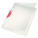Dosar plastic cu clip, rosu, Leitz ColorClip Magic