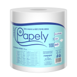 Rola prosop hartie Papely, 2 straturi, 100m/rola, alb