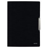 Mapa plastic A4, cu elastic, negru satin, Leitz Style