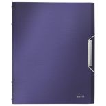 Mapa plastic A4, cu elastic, 6 separatoare, albastru-violet, Leitz Style