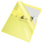 Mapa plastic A4, deschidere in L, 150 microni, 25 buc/set, galben transparent, Esselte