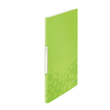 Mapa plastic A4, de prezentare, 20 file, verde metalizat, Leitz WOW