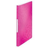 Mapa plastic A4, de prezentare, 40 file, roz metalizat, Leitz Wow
