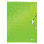 Mapa plastic A4, tip proiect, 6 compartimente, verde metalizat, Leitz WOW