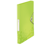 Mapa plastic A4, cu elastic, burduf 30mm, verde metalizat, Leitz WOW Jumbo