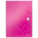 Mapa plastic A4, cu elastic, roz metalizat, Leitz WOW