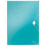 Mapa plastic A4, cu elastic, turcoaz metalizat, Leitz WOW