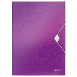 Mapa plastic A4, cu elastic, mov metalizat, Leitz WOW