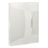 Mapa plastic A4, cu elastic, burduf 40mm, alb, Esselte Vivida Jumbo