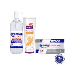 Pachete curatenie - Kit pentru dezinfectare si hidratare personala - Hygienium