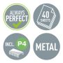 Capsatoare, perforatoare si tackere - Capsator de birou, 40 coli, 24/8, metal, rosu, Leitz 5504 thumbnail
