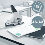 Capsatoare, perforatoare si tackere - Perforator de mare capacitate, 65 coli, metal, albastru, Leitz 5180 thumbnail