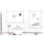 Tabla magnetica si tabla flipchart - Tabla magnetica - whiteboard, 60x90 cm, rama aluminiu, Optima thumbnail
