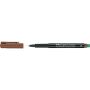 Markere si evidentiatoare - Marker permanent, varf rotund 0.4mm, maro, Faber-Castell Multimark thumbnail