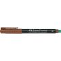 Markere si evidentiatoare - Marker permanent, varf rotund 0.4mm, maro, Faber-Castell Multimark thumbnail