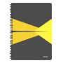 Caiete si blocnotesuri - Caiet cu spira A4, 90 file, coperta PP, matematica, galben, Leitz Office thumbnail
