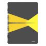 Caiete si blocnotesuri - Caiet cu spira A4, 90 file, coperta PP, dictando, galben, Leitz Office thumbnail