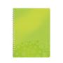 Caiete si blocnotesuri - Caiet cu spira A4, 80 file, coperta PP, matematica, verde metalizat, Leitz WOW thumbnail