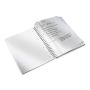 Caiete si blocnotesuri - Caiet cu spira A4, 80 file, coperta PP, dictando, albastru metalizat,  Leitz WOW thumbnail