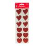 Produse - Accesorii creatie, inimi, plastic autoadeziv, 4x4 cm, 12 buc/set, rosu, Daco thumbnail