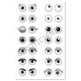 Accesorii creatie, stickere plastic ochi 3D, Ø 10mm, 14 perechi/set, negru, Meyco thumbnail
