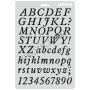 Accesorii creatie, sablon litere si cifre italice, (H) caracter 26mm, A4 (31x21cm), plastic, Meyco thumbnail