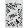 Accesorii creatie, sablon flori si pasare, A4 (31x21cm), plastic, Meyco thumbnail