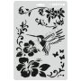 Accesorii creatie, sablon colibri si flori, A4 (31x21cm), plastic, Meyco thumbnail