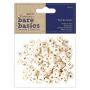 Margele alfabet din lemn, 100 buc/set, natur, Bare Basics Papermania thumbnail