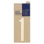Forme decorative din lemn - numere adezive, cifra 1, (H) 10cm, natur, Bare Basics Papermania thumbnail