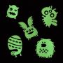 Stickere/abtibilduri fosforescente, monstri, Craft Planet thumbnail