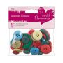 Nasturi decorativi din plastic, diferite modele si dimensiuni, 50g/set, brights, Papermania thumbnail