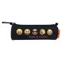 Penare - Penar fete/baieti, etui tubular, neechipat, negru, Emoji 22142 thumbnail