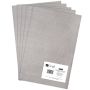 Fetru/pasla decorativa A4 (21x29.7cm), 2mm, 5 buc/set, gri deschis, Dp Craft thumbnail