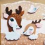 Figurine decorative din fetru - caprioara Bambi 3D, adezive, 6x4cm, 10 buc/set, Dp Craft thumbnail