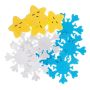 Figurine adezive din spuma/hartie gumata - stelute si fulgi de nea cu sclipici, 3.5/5cm, 12 buc/set, Dp Craft thumbnail