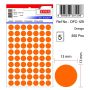 Etichete autoadezive - Etichete autocolante color Tanex, buline D13 mm, 350 buc/set, portocaliu thumbnail