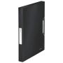Mape - Mapa plastic A4, cu elastic, burduf 30mm, negru satin, Leitz Style Jumbo thumbnail