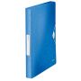 Mape - Mapa plastic A4, cu elastic, burduf 30mm, albastru metalizat, Leitz WOW Jumbo thumbnail