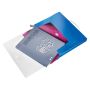 Mape - Mapa plastic A4, cu elastic, burduf 30mm, albastru metalizat, Leitz WOW Jumbo thumbnail