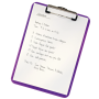 Clipboarduri - Clipboard A4, simplu, mov metalizat, Leitz WOW thumbnail
