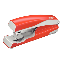 Capsator de birou, 30 coli, 24/6, metal, rosu deschis, Leitz 5502